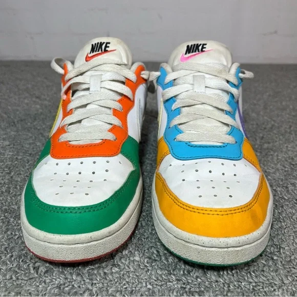 Nike Dunk Low GS Multi Color White Orange Green Sneakers Size 5Y FQ8373-902 - Picture 8 of 12